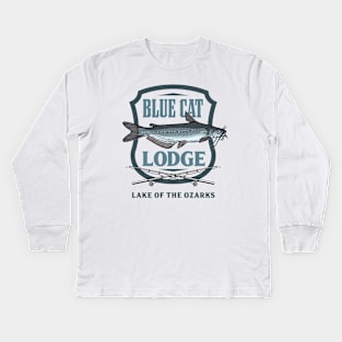 BLUE CAT LODGE Kids Long Sleeve T-Shirt